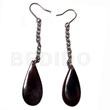 Dangling 30mmx15mm Thin Teardrop Blacktab