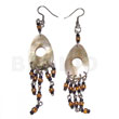 Dangling 20mmx17mm Teardrop Hammershells Tassled