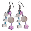 Dangling White Shells Flat Round