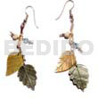 Dangling MOP/blacklip Leaves Wax Cord
