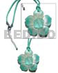 Graduated Aquamarine Hammershell Flower Pendant