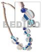 Painted Striped Capiz & Crystals