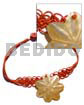 Orange Wax Cord Macrame Choker