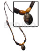 Bamboo,wax Cord & Wood Beads