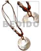 55mm Brownlip Round Shell Pendant