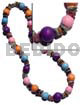 Multicolored 10mm Round. Nat. Wood