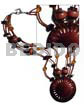 3 Layers Glass Beads Wood