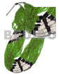 27 Rows Lime Green Glass