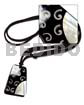 Black Leather Thong Pendant -everlasting