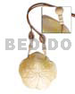 Leather Thong 80mm MOP Scallop