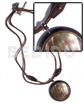 2 Layers Leather Thong Wood