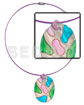 Coated Violet Cable Wire Neckline