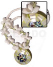 4-5mm White Clam Heishe Moon