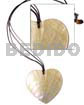 Cord 50mm Heart MOP Pendant