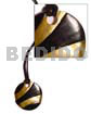 40mm Brownlip Zebra Pendant Embossed