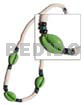 4-5mm White Clam Heishe Green