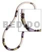 White Clam Heishe Wood Tube