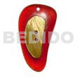 Red Horn Button MOP 25mm