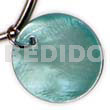 30mm Round Aqua Blue Hammershell