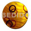 55mm Handppainted Golden Yellow Round