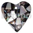 45mm Heart Laminated Paua/kabibe Chips