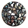 Flat 70mm Black Round Resin