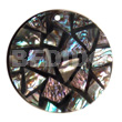 Flat 45mm Round Black Resin