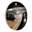 Oval 55mmx42mm Black Resin Inlaid