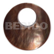 40mm Round Brownlip 16mm Hole