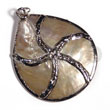 MOP 40mm /molten Silver Metal