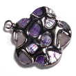 Teardrop 40mm Glistening Lilac Abalone