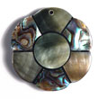 45mm Laminated Paua/blacklip Shell Flower