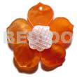 Orange 40mm Hammershell Flower Grooved