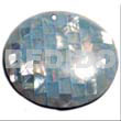 50mm Round Aqua Blue Hammershell