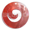 30mm Round Swirl Kabibe Pendant/