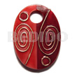 Handpainted And Colored Oval 40mmx30mm