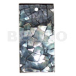 Flat 40mmx20mm Rectangle Laminated Blacklip