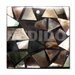 Flat 30mmx30mm Square Black Resin