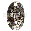 Dome Oval 70mmx42mm Laminated Blacklip