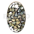 Dome Oval 70mmx42mm Laminated Blacklip