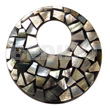 Flat 65mm Round Black Resin