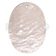 40mmx30mm Natural White Capiz Oval