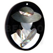 50mmx38mm Oval Pendant /elegant Hat
