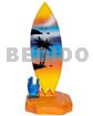 18.5inx3/14inx3.4in Handpainted Wood Removable Surfboard