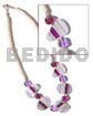 Painted Violet Striped Capiz &