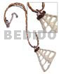 Sliced Troca Pendant In Braided
