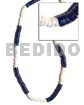 4-5mm White Clam Navy Blue