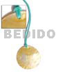 Aqua Blue Leather Thong Round