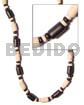 Black/white Wood Tube Coco Pokalet