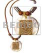 45mm Round Hammershell Skin/wood Beads